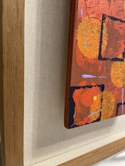 FLOATER FRAMED ORIGINAL ARTIST CONTEMPORARY MODERN ABSTRACT MIXED MEDIA SIGNED