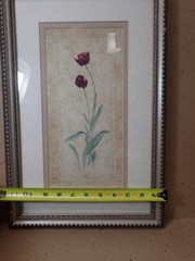 Contemporary Tulip Flower Print Framed Home Decor Picture Wall Hanging 17×12