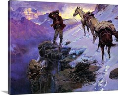 Canvas Wrap Giclee Art Meats-Not-Meat-Till-Its-in-the-Pan Charles Russell 16×20