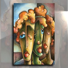 Figurative Art Modern Painting Urban expressions Mix Lang Certified Original