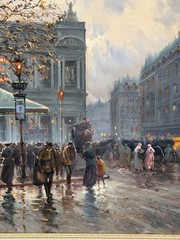 Emilio Payes original painting Listed artist Paris Street scene Notre Dame