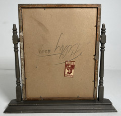 Vintage Original Painting Picture Frame Silver Pressed Swivel Wood 7 X 9.25″