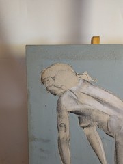 Vintage John Huszer 1913-83 figure study abstract female nude Rhode Island mcm