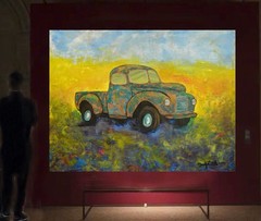Truck Old Original Giant Canvas Painting 84”X62” (7 Foot) Abstract Modern XL