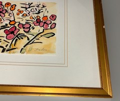 Original IVY DELON- Colorado Contemporary Floral Watercolor Framed/Matted/Signed
