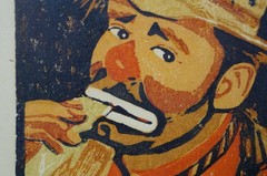 Emmett Kelly Paul Jerome Ringling Brothers Clown Portrait Prints Pair 11″
