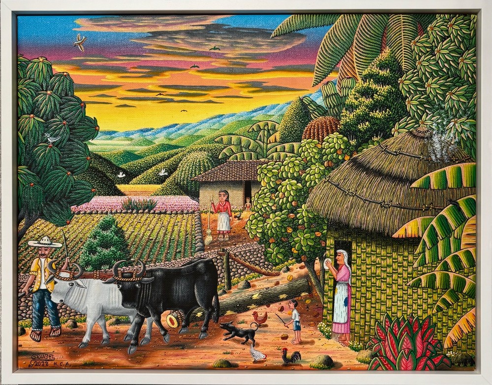 Original Painting „Traditional Logging“ by Pedro Grandes 13.8″x17.7″