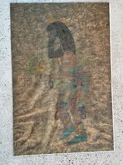 ALICE ASMAR ORIGINAL PAINTING „ZUNI RAINDANCER“ 36″ X 24″ CASEIN ON IZUMO PAPER