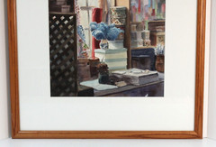 Vintage Storage Room Detailed Watercolor By Virginia Artist Lella Lee Edwards