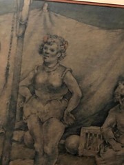 Signed Illustration Art Painting Circus / Side Show France ’50s Nicolas Eekman