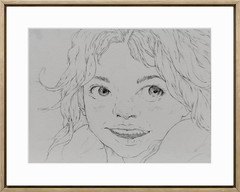 Original Figurative 9×12 Graphite Drawing Neutral Wall Art Detailed Pencil