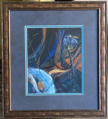 RARE Abstract Original Textured Oil Painting Unsigned Wall Art Estate Find
