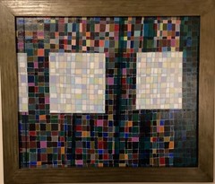 ORIGINAL SIGNED ABSTRACT OIL PAINTING “HARDLY COMPATIBLE ”20 1/4” X 17 1/2”