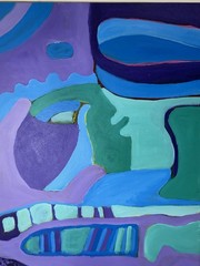 Visionary Expressionist Dream Painting By New York Outsider Artist Louise Abrams
