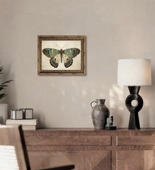 Vintage Butterfly Canvas Art 9×11 Gold Framed Victorian Cottagecore Wall Decor