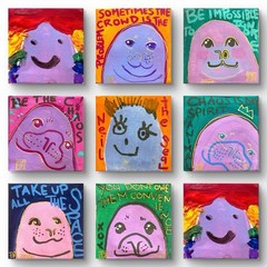 DANVERRS Neil Seal Take Up All The Space 10cm Canvas Mini Painting Tasmania