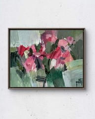 Roses 10×8 Original Acrylic Painting Floral Canvas Wall Decor