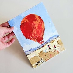 Original Painting Aerostat Cappadocia Journey Acrylic Modern Wall Art Hand made