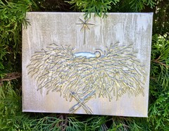 Amy Graham Original Art Baby Jesus/Nativity On Canvas Hand Painted