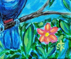 Susan Tolle-Knight Toucan 8×8 Canvas Original Acrylic Painting Home Decor