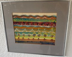 Rolf Ungstad Signed Watercolor 1977- Personally Signed On Back To Cal & Cathy