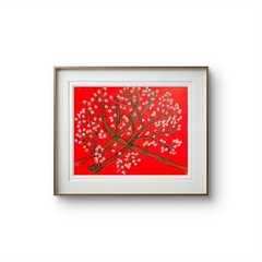 Cherry Blossom Tree Painting 11×14 Original Acrylic Van Gogh Inspired Wall Decor