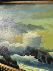 Richard Danskin – ocean seascape breaking wave oil painting excellent condition 
