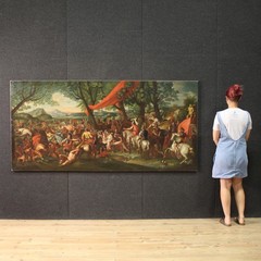 Alexander the Great battle antique painting oil canvas artwork 18th century