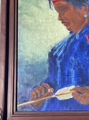 ANTIQUE LANDSCAPE PAINTING AMERICAN Indian LISTED Navajo Gardner Oil 1930’S
