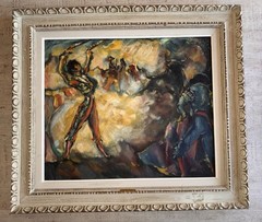 Original Eduardo Pisano Oil Painting On Board