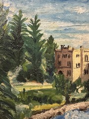 Oil / Panel Miramare Castle Castello Di Miramare Italy Trieste Habsburg