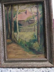 Antique Oil Painting Signe M.Hole 37 Size 17 3/4 X 23 1/2 X 1 3/4 Sold As Is Use