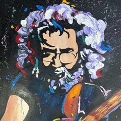 Original Jerry Garcia Abstract Painting Art Grateful Dead 30×24″ Canvas