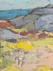 SCANDINAVIAN COASTAL LANDSCAPE SWEDISH MODERN „HUNNEBOSTRAND“ SIGNED DATED – 69