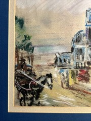 Pastel Chalk Original Artist Signed Paris Palais Garnier/Paris Opera House
