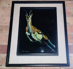 Joyce Stone „Arabian Gazelle“ Original painting on board Signed And Framed