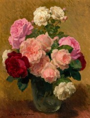 Colorful Rose Bouquet Oil painting Wall art Giclee Printed on canvas P2032