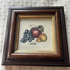 Jean Henry Theorems Fruit Painting Pear Apple Blueberry 4.5” Square VGC