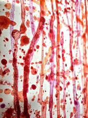Reds on Gesso Hand Painted Watercolor on Wood Panel 8×10 Home Decor Wall Art