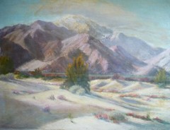 ROSE CANFIELD, PALM SPRINGS CALIFORNIA CA PLEIN AIR DESERT VINTAGE OIL PAINTING