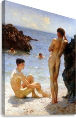 Henry Scott Tuke Lovers of the Sun Reproduction – Giclee Canvas/Paper/Stretched