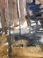 In the Woods–Charlotte Hoffman–Medium Size Watercolor–Mid 20th C New York Artist