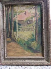 Antique Oil Painting Signe M.Hole 37 Size 17 3/4 X 23 1/2 X 1 3/4 Sold As Is Use