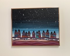 Greg Kyle Painting Native American Landscape Figural Hopi Original Vtg Southwest