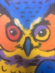Midnight Wisdom: Original Acrylic Owl Painting 11×14 Canvas