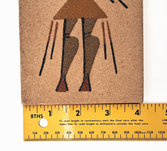 Vintage Navajo Signed Sand Painting Healer Kachina Figure Native American Art