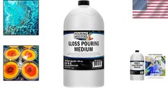 Non-Toxic 64oz Gloss Pouring Medium – Enhance Paint Flow & Cell Effects