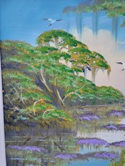 Al Black, Florida Highwaymen, Oil On Masonite Painting