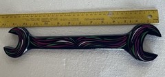 Pinstriped Rat Rod Tool Hand Painted Wrench Hotrod Garage Auto Shop Sign Art