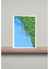 ACEO Art Trading Card Hanging Plant Acrylic Marker OOAK Original Painting